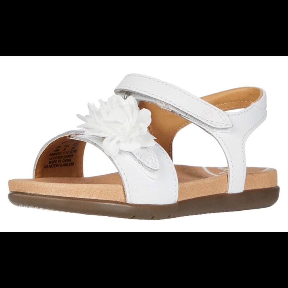 Strite Rite Girl White Flower Sandals